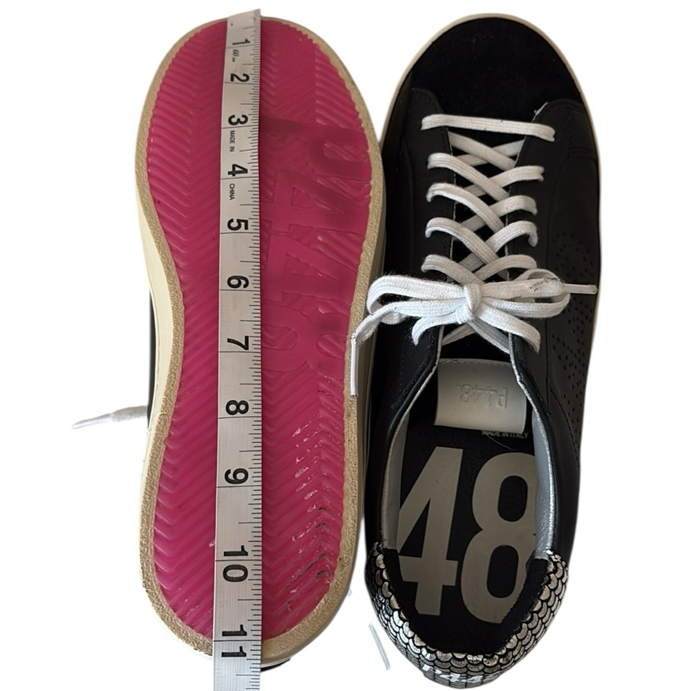P448 Made in Italy Black Suede with Silver Metallic accent,W42=11.5/12, M=9.5-10 - Picture 13 of 16